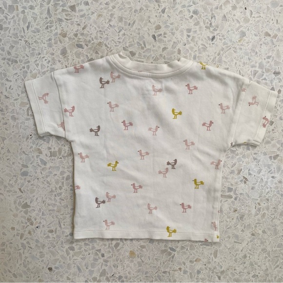 Pehr Organic Cotton Drop Shoulder Tee Birds Print | Size 18-24M | NWOT - Picture 2 of 6